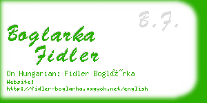 boglarka fidler business card